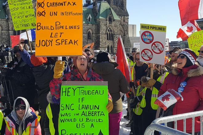 Truck protesters